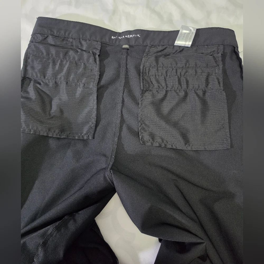 Banana‎ Republic Pants 34 X 30 Mens Black Slim Fit Tech Fabric
